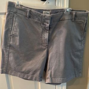 J Crew grey  chino shorts size 12 with a 6" inseam